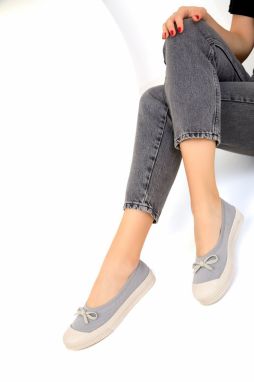 Soho Gray Women's Ballerinas 19155