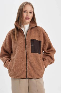 DEFACTO Coool Oversize Fit Plush Cardigan