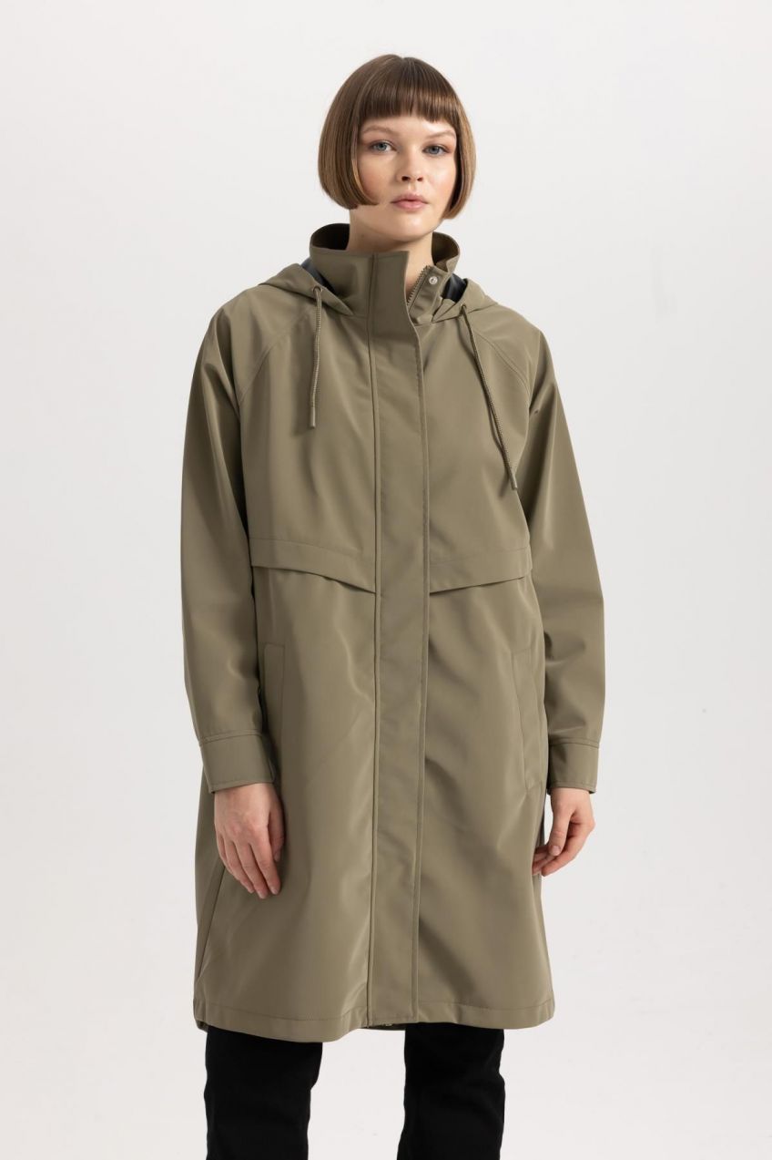 DEFACTO Waterproof Regular Fit Hooded Raincoat