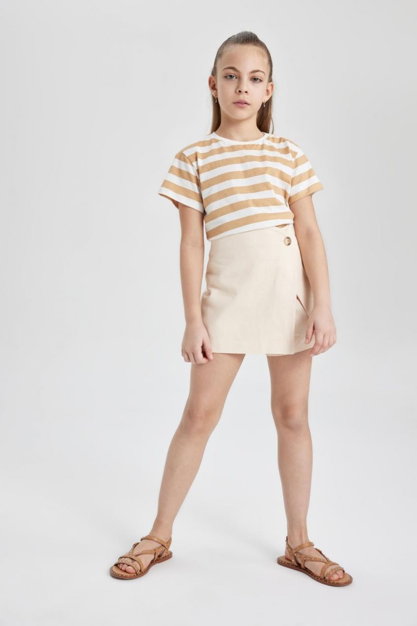DEFACTO Girl's Gabardine Shorts Skirt