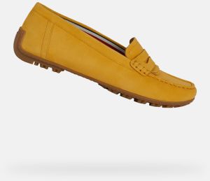 GEOX Yellow women's moccasins Kosmopolis + grip - Women's