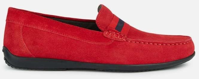GEOX Red men's moccasins Ascanio - Men's