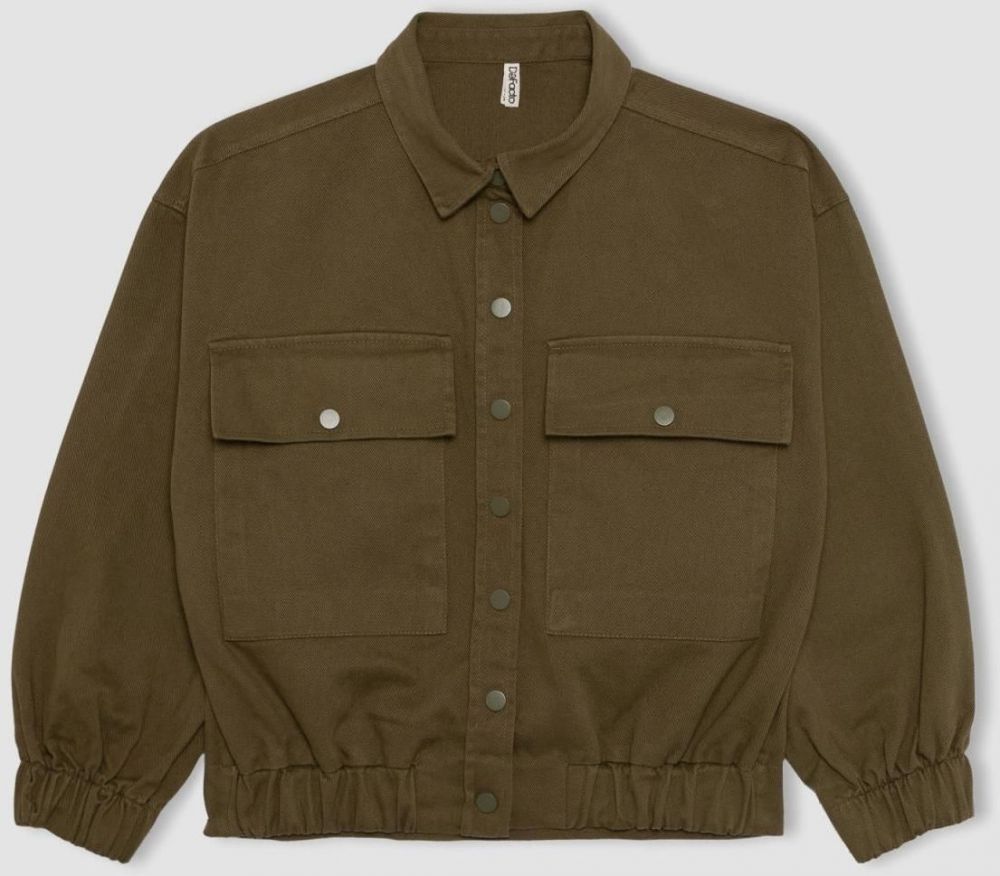 DEFACTO Girl Oversize Fit Gabardine Long Sleeve Shirt