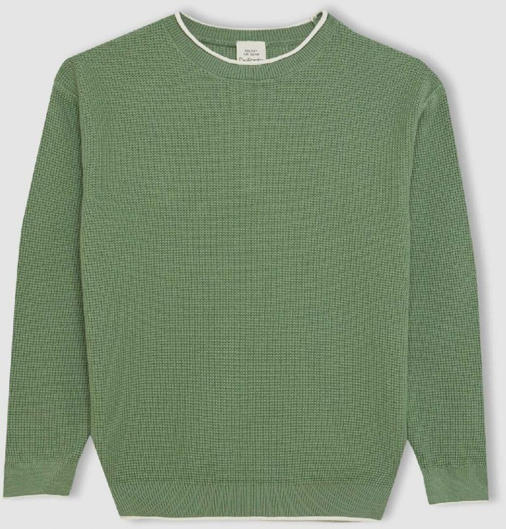 DEFACTO Boy's Crew Neck Knitwear Sweater
