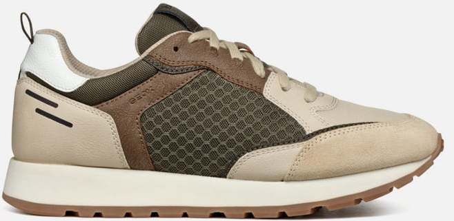 GEOX Green-cream men's sneakers Partenio - Men's