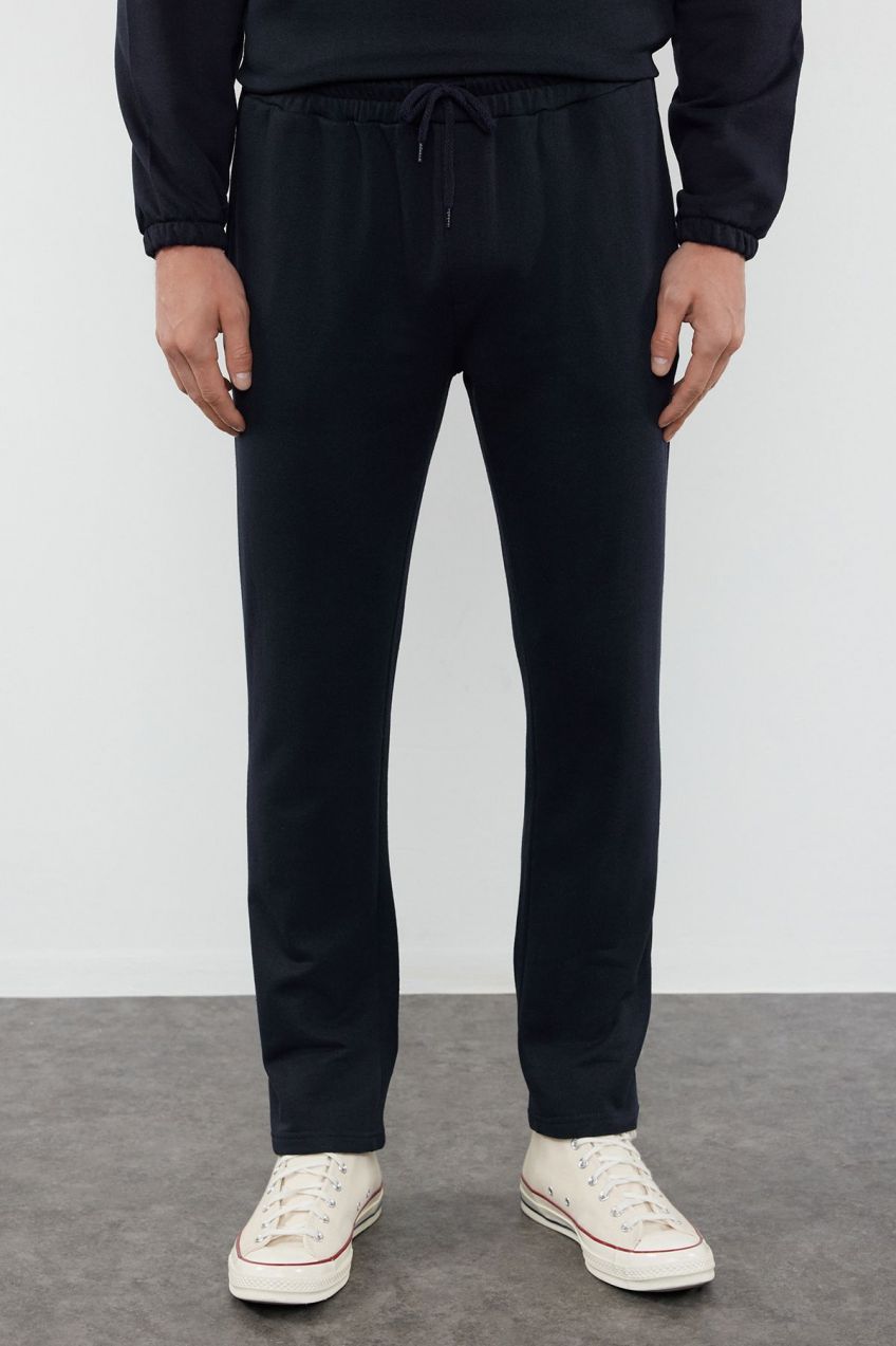 Trendyol Black Oversize/Wide Cut Hooded Letter Embroidered Tracksuit Set
