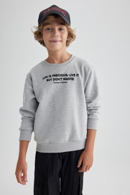 DEFACTO Boy's Crew Neck Thick Sweatshirt