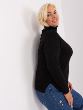 Black women's sweater plus size with viscose