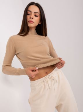 Camel turtleneck with cuffs