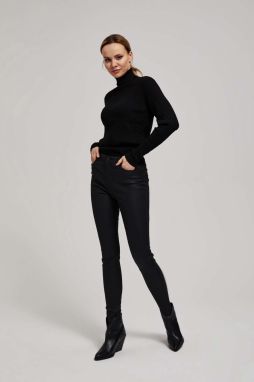 Waxed skinny pants