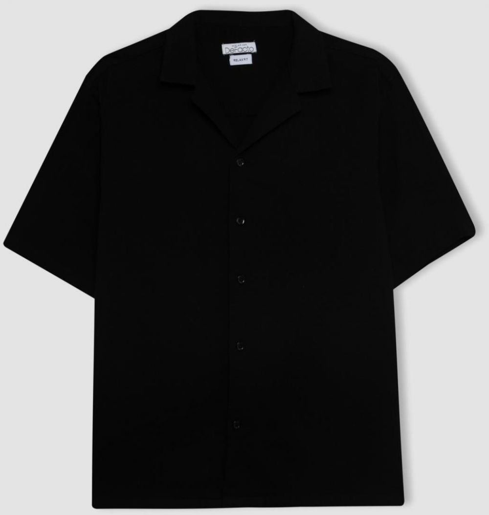 DEFACTO Relax Fit Polo Neck Cotton Short Sleeve Shirt