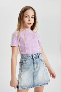 DEFACTO Girls Slim Fit Ribbed Camisole Short Sleeve T-Shirt