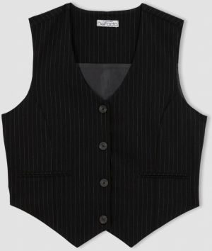 DEFACTO Slim Fit Striped Blazer Vest