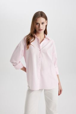 DEFACTO Oversize Fit Oxford Long Sleeve Shirt