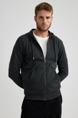 DEFACTO Regular Fit Hooded Zipper Sweatshirt