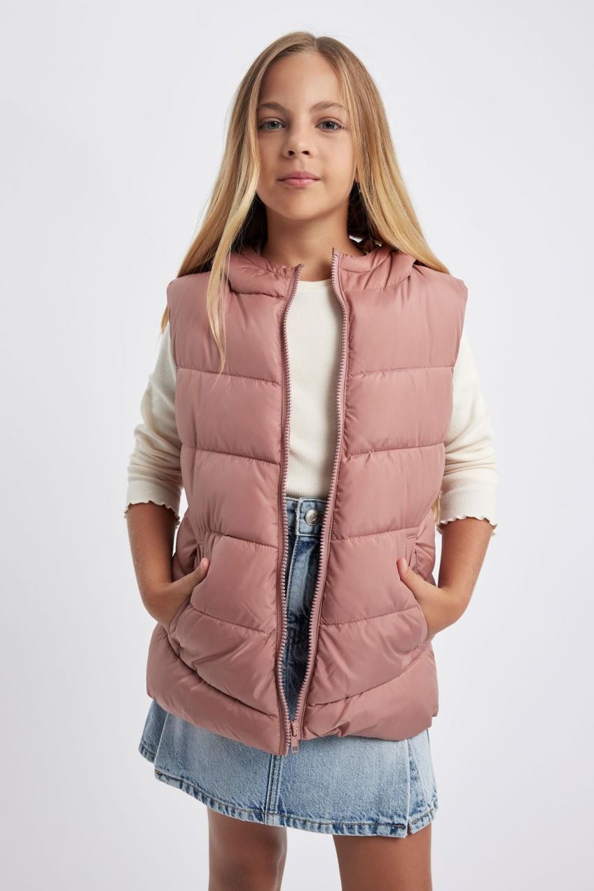DEFACTO Girl Water Repellent Hooded Puffer Vest