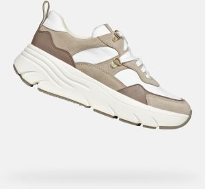 GEOX White-beige women's sneakers Diamanta - Women's