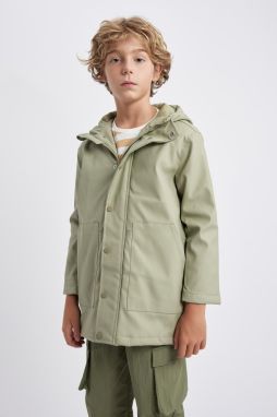 DEFACTO Boy's Water Repellent Hooded Raincoat