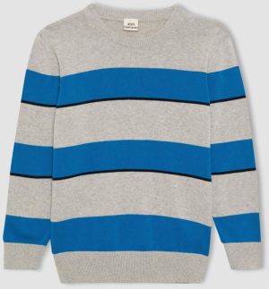 DEFACTO Boy's Striped Crew Neck Sweater