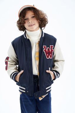 DEFACTO Boy's College Collar Bomber Coat