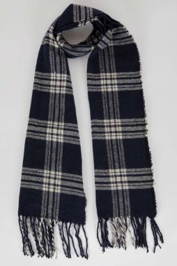 DEFACTO Men's Plaid Patterned Woven Scarf