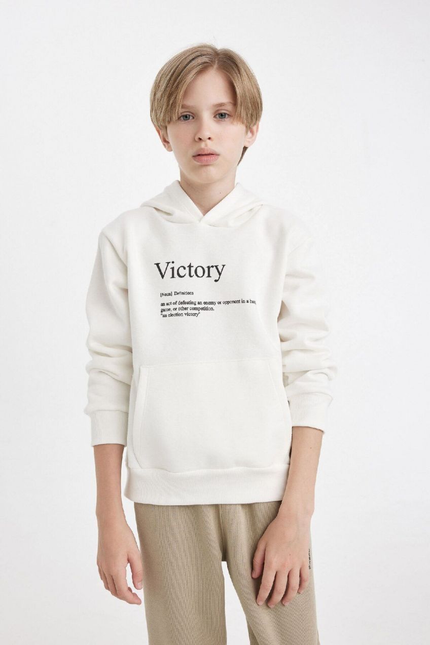 DEFACTO Boy New Hooded Thick Sweatshirt