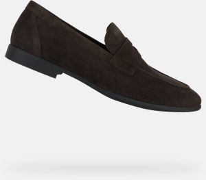 GEOX Dark brown men's moccasins Sapienza - Men's
