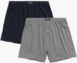 Men's loose boxers ATLANTIC 2Pack - dark blue/gray