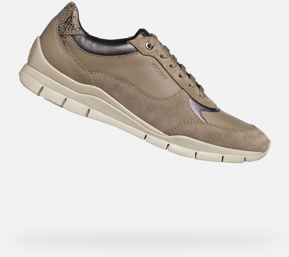 GEOX Beige women's sneakers Sukie - Women's