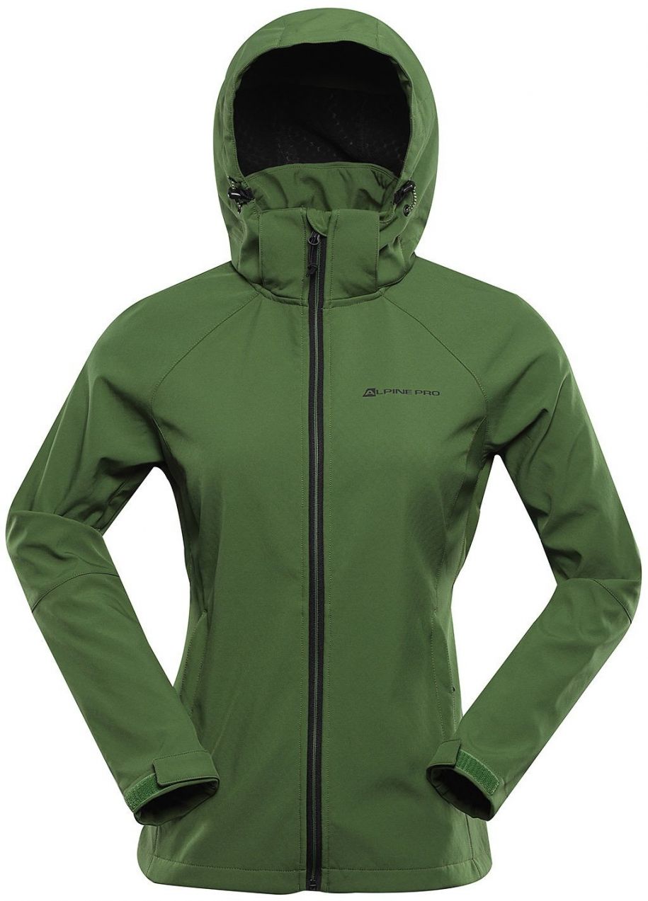 Women's softshell jacket with membrane ALPINE PRO HOORA treetop