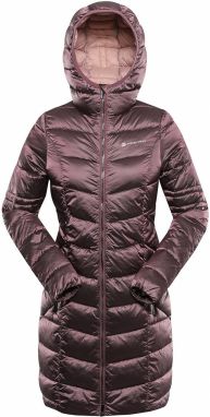 Long women's ultralight coat ALPINE PRO OREFA pink cosmos