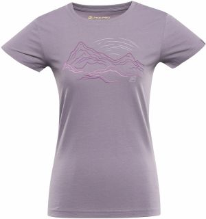 Women's organic cotton T-shirt ALPINE PRO EKKA lavender gray variant pb
