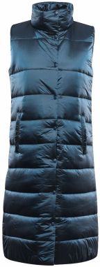 Long women's quilted vest with wr ALPINE PRO UREFA mykonos blue
