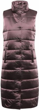 Long women's quilted vest with wr ALPINE PRO UREFA pink cosmos