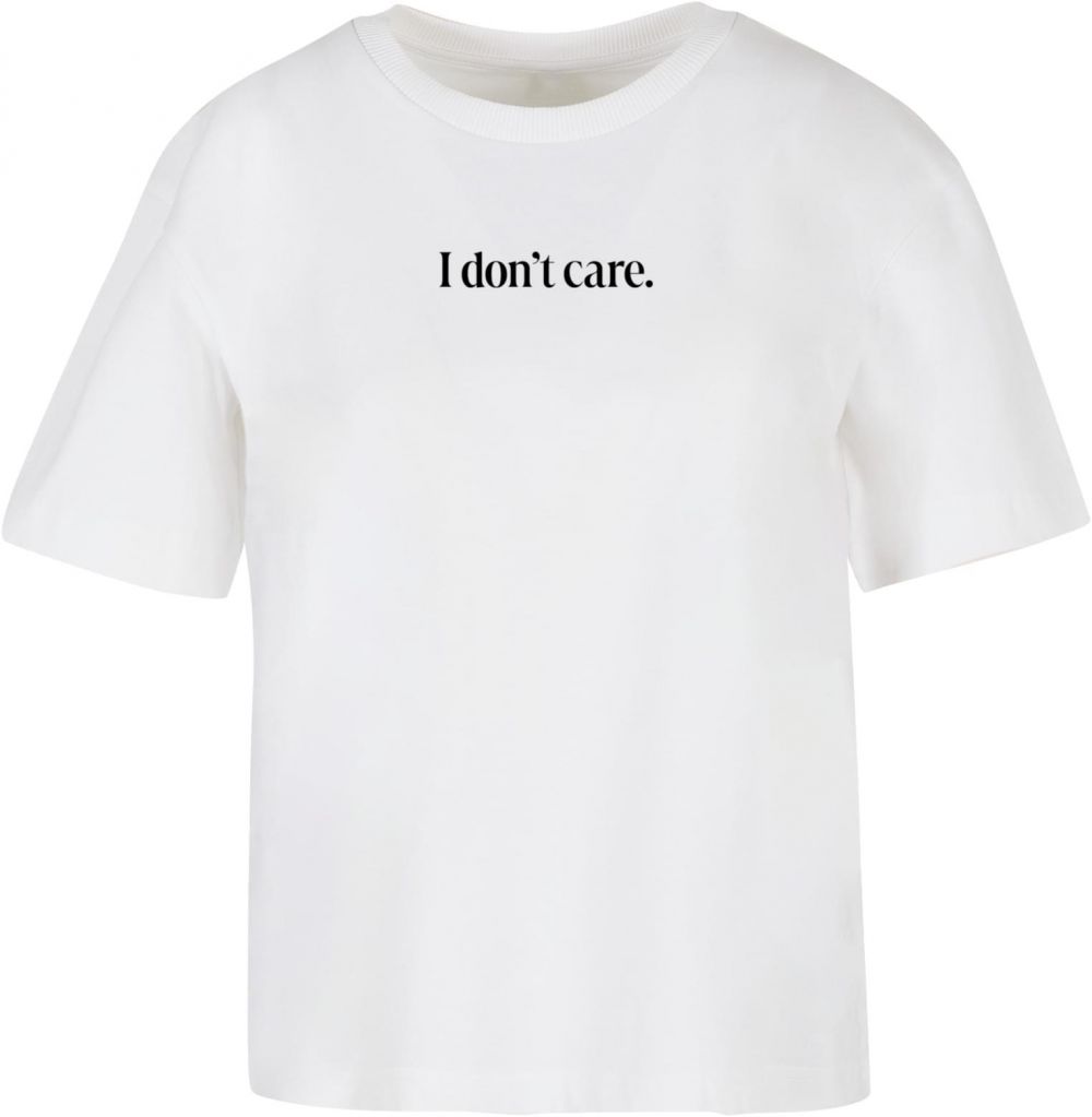 Women's T-shirt I Don't Care white