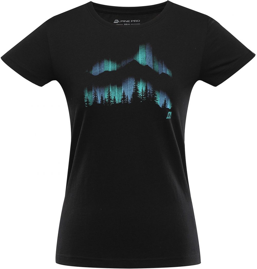 Women's organic cotton T-shirt ALPINE PRO EKKA black variant pc