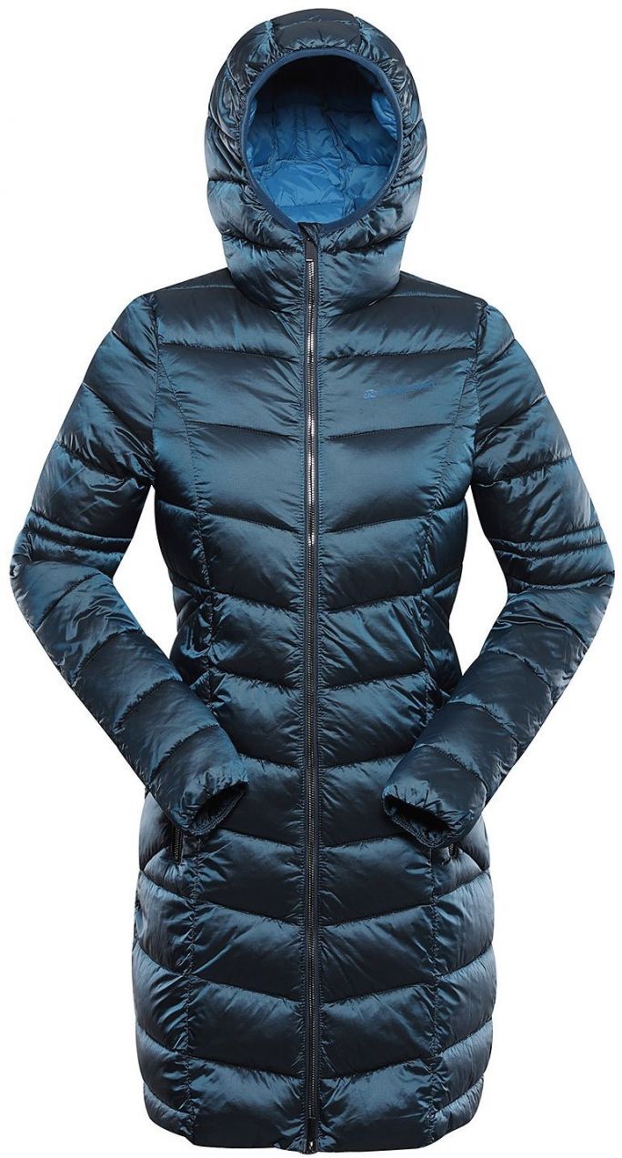 Long women's ultralight coat ALPINE PRO OREFA mykonos blue