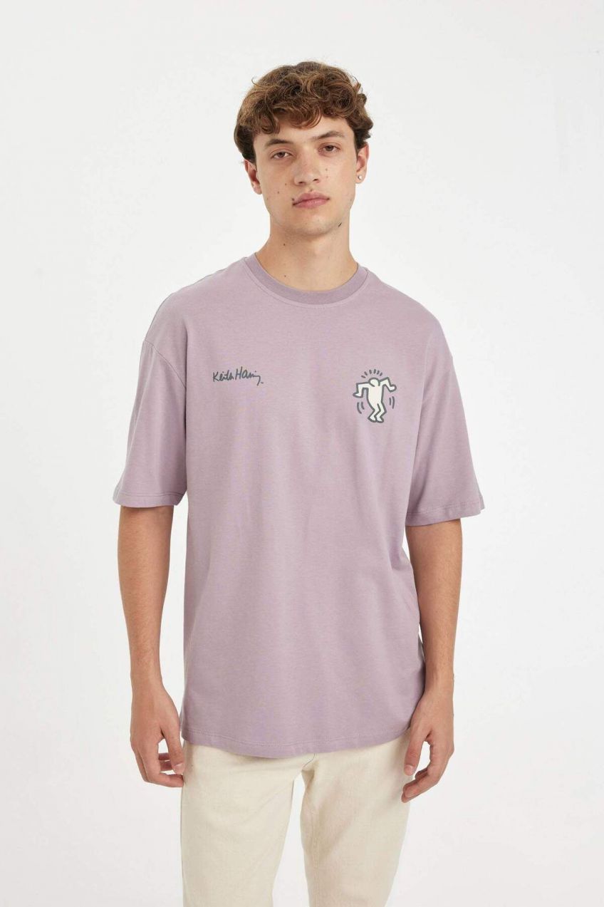 DEFACTO DFC - Keith Haring Boxy Fit Crew Neck Short Sleeve T-Shirt