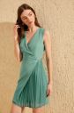 Trendyol Mint Asymmetrical Wrap Dress galéria