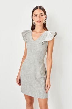 Trendyol Gray sleeve Detailed Dress