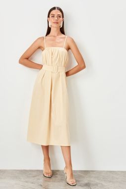 Trendyol Yellow Belt Dress