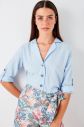 Trendyol Tile Bone button Detailed shirt galéria