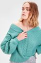 Trendyol Mustard V Collar Knits Detailed Knitwear Sweater galéria