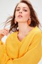 Trendyol Mustard V Collar Knits Detailed Knitwear Sweater galéria