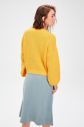 Trendyol Mustard V Collar Knits Detailed Knitwear Sweater galéria