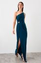 Trendyol Emerald Green Waist Detailed Drapeli Evening Dress galéria