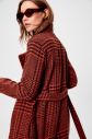 Trendyol Cinnamon Belt Patterned Long Cachet Coat galéria