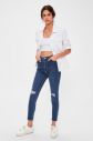 Trendyol Blue Ripped Detailed High Waist Slim Fit Jeans galéria