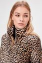 Trendyol Brown Zipper CoverLeoparpattern velvet Inflatable Crop Coat galéria