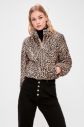 Trendyol Brown Zipper CoverLeoparpattern velvet Inflatable Crop Coat galéria